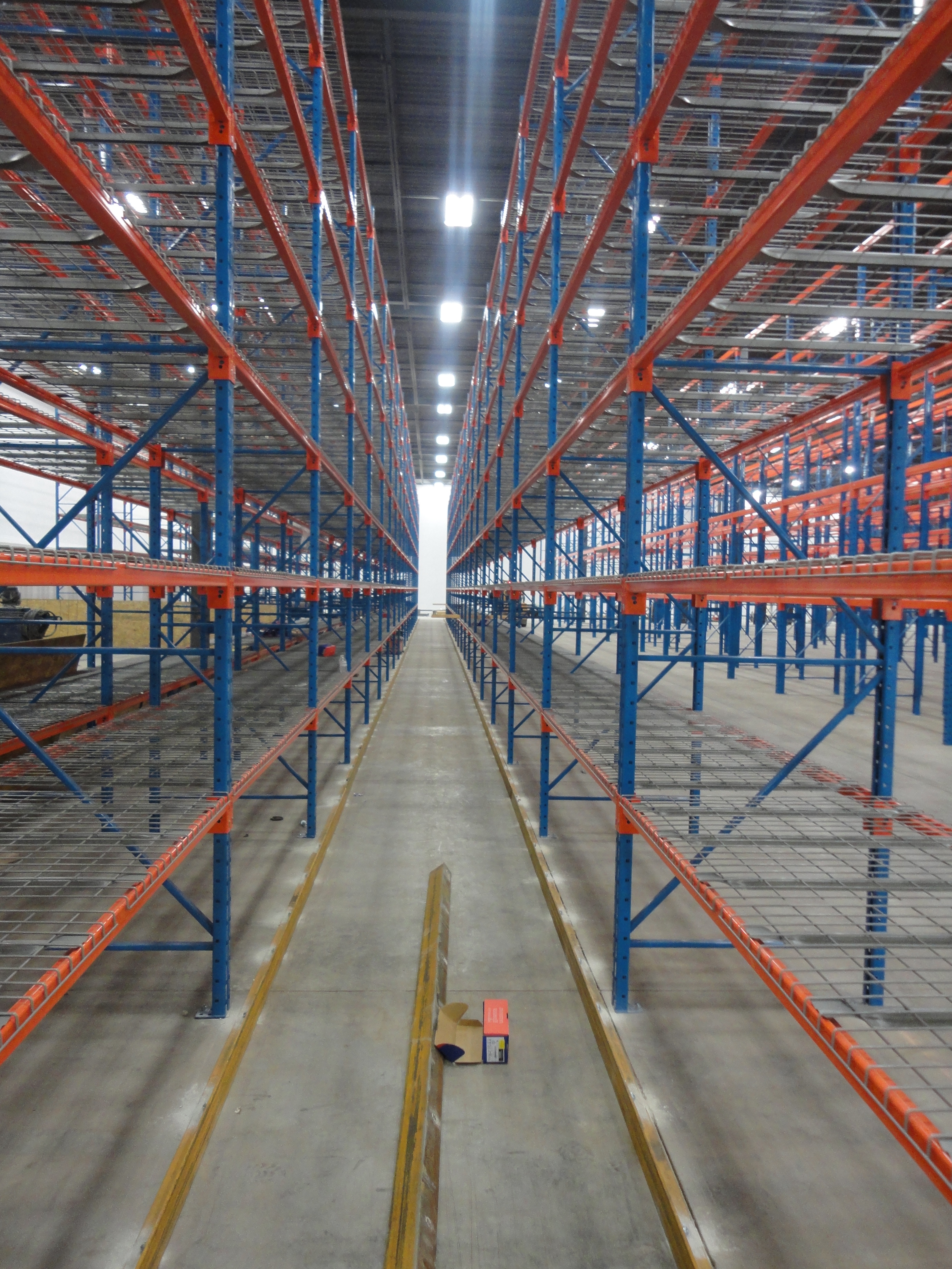 pallet rack installed