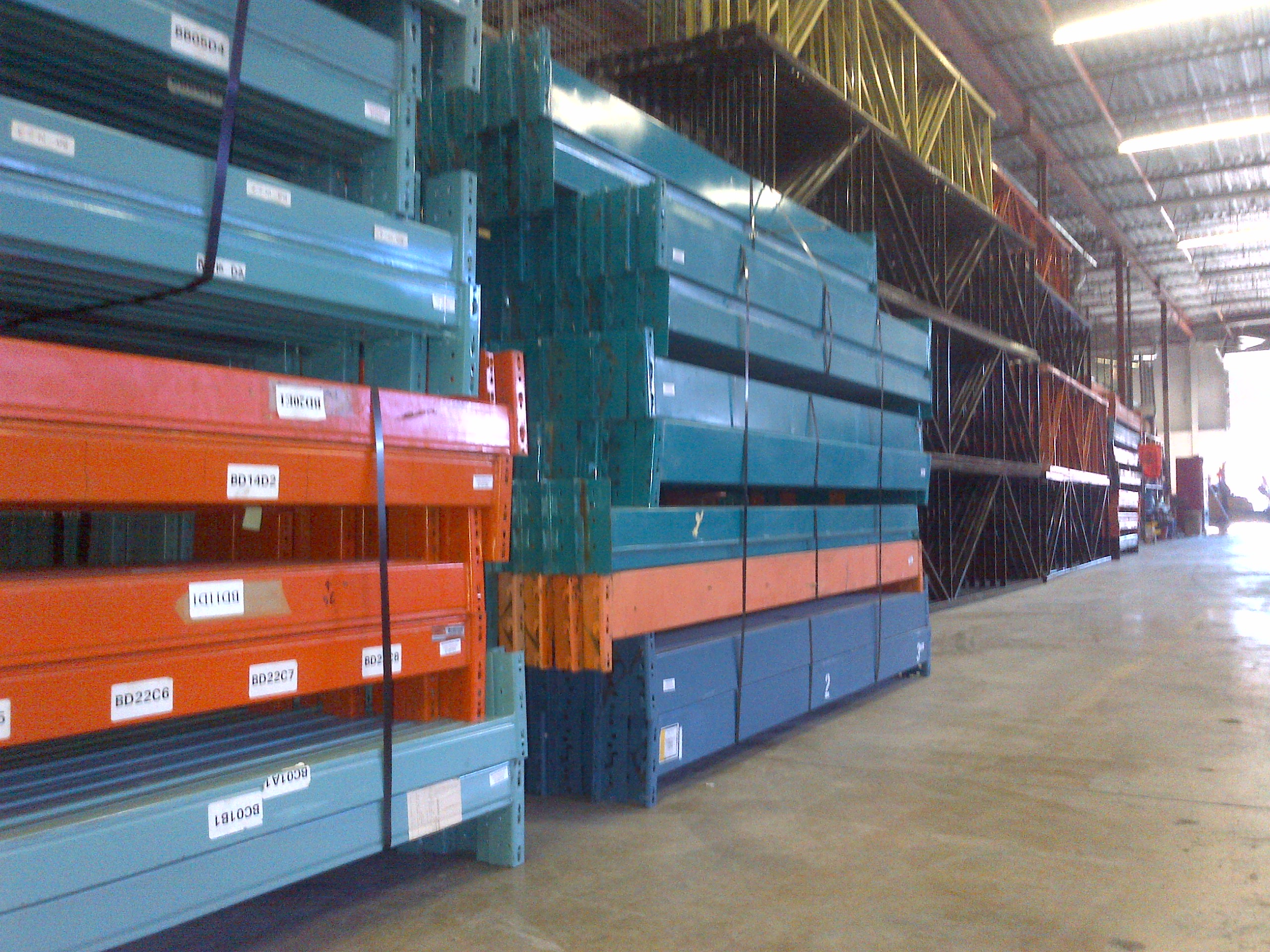 used pallet rack beams